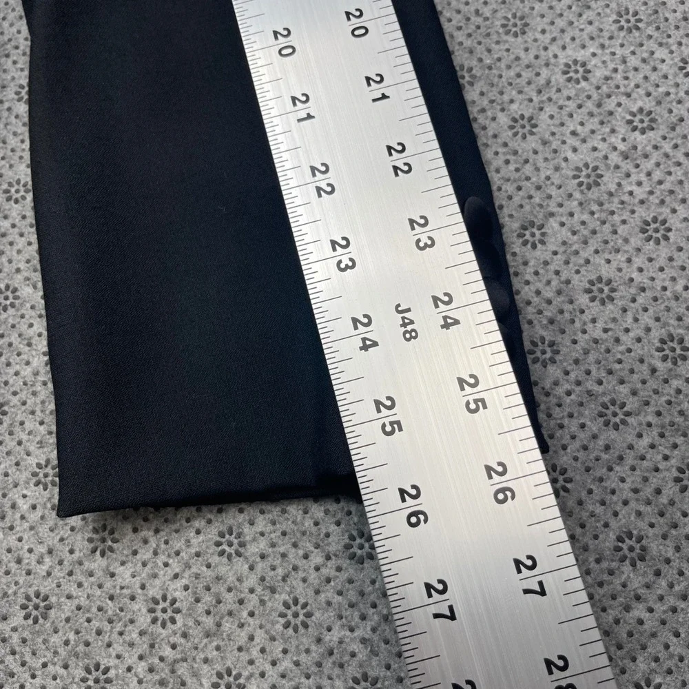 Vintage Valentino Uomo Black Tuxedo Suit Pure Wool Satin Lapel 44L W34xL34 FLAW